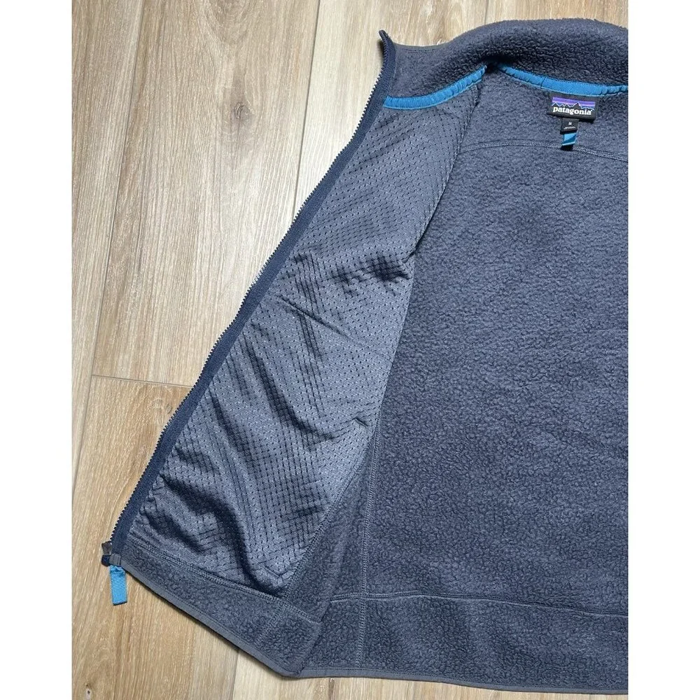Patagonia Retro Pile Fleece Zip Up Gray Vest - Women Size Medium - Picture 5 of 14